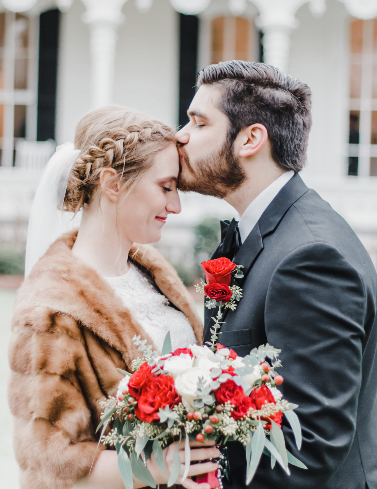 Bride and groom kiss |The Merrimon-Wynne House | Alyssa Joyce photography