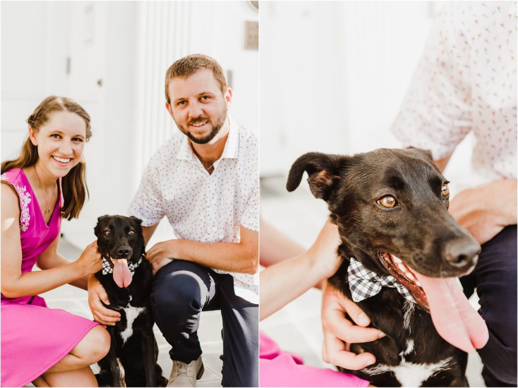 North Carolina Engagement Photos with dog