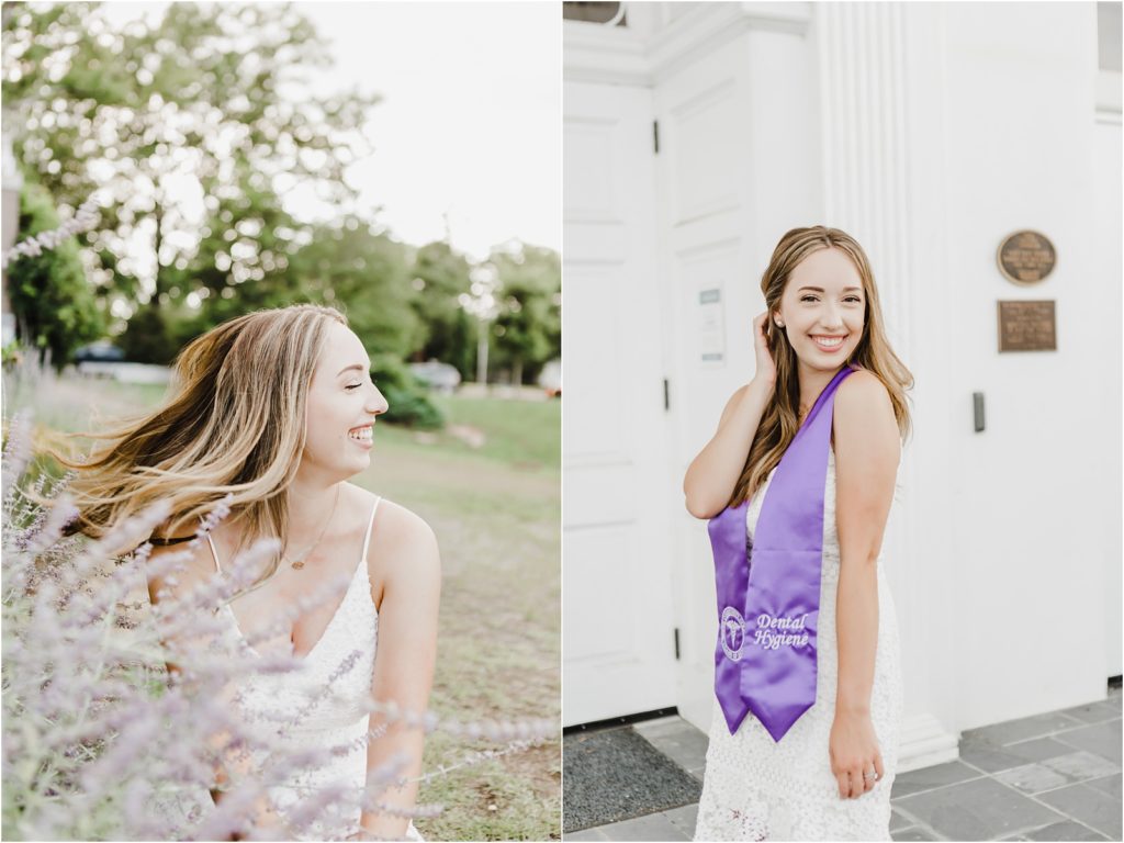 Senior Portrait session in Downtown Cary Park NC 