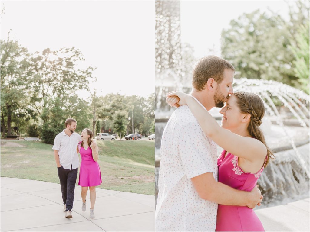 Downtown Cary Park Engagement photo locations