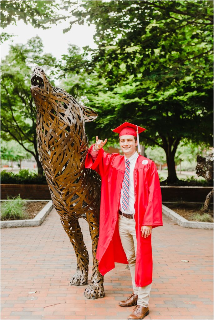 North Carolina State University Wolf statue pictures